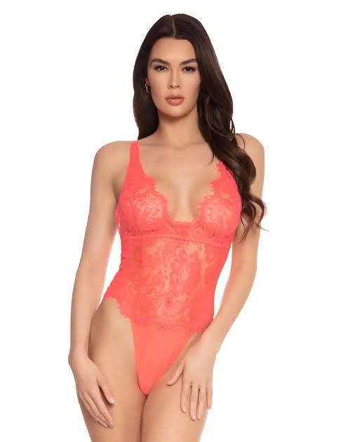 Eyelash Lace & Mesh Teddy - M